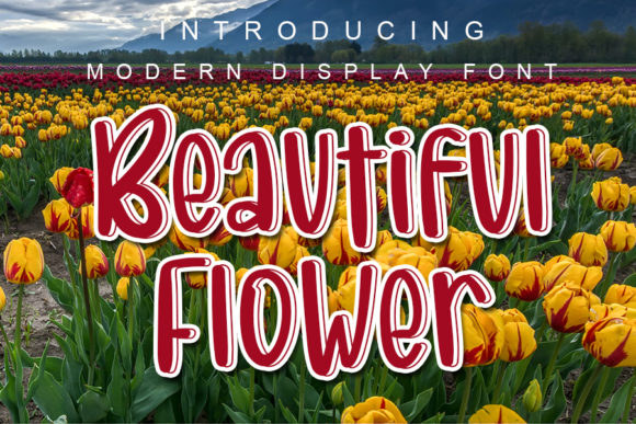 Beautiful Flower: A Playful Font with Striking 3D Depth