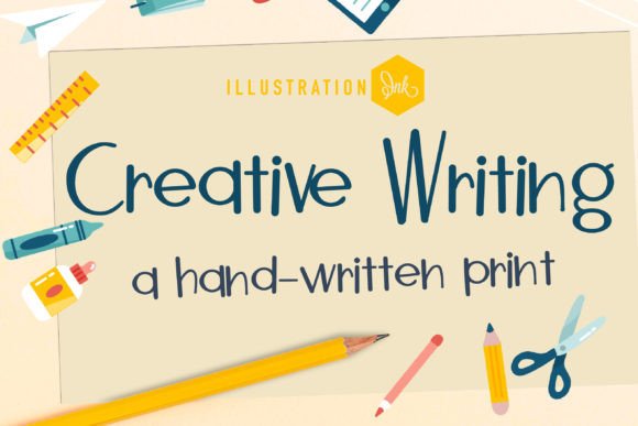 Creative Writing Font: Where Classic Penmanship Meets Vibrant Energy