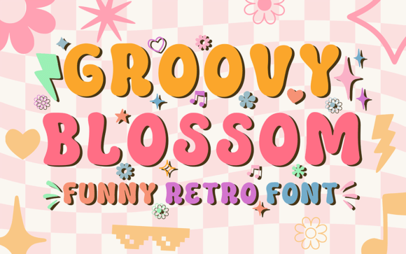 Groovy Blossom: Your New Favorite Retro Display Typeface